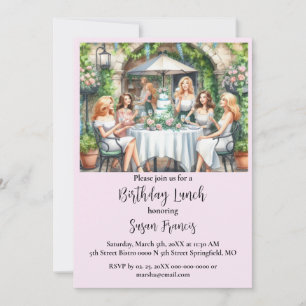 Happy Birthday Lunch Chic Ladies  Invitation