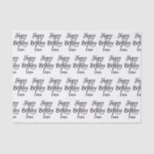 happy birthday luxury font  tissue paper