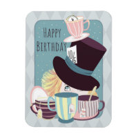 Happy Birthday Mad Hatter Tea Party Postcard