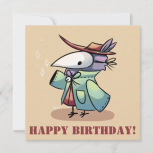 Happy Birthday, magic bird Holiday Card