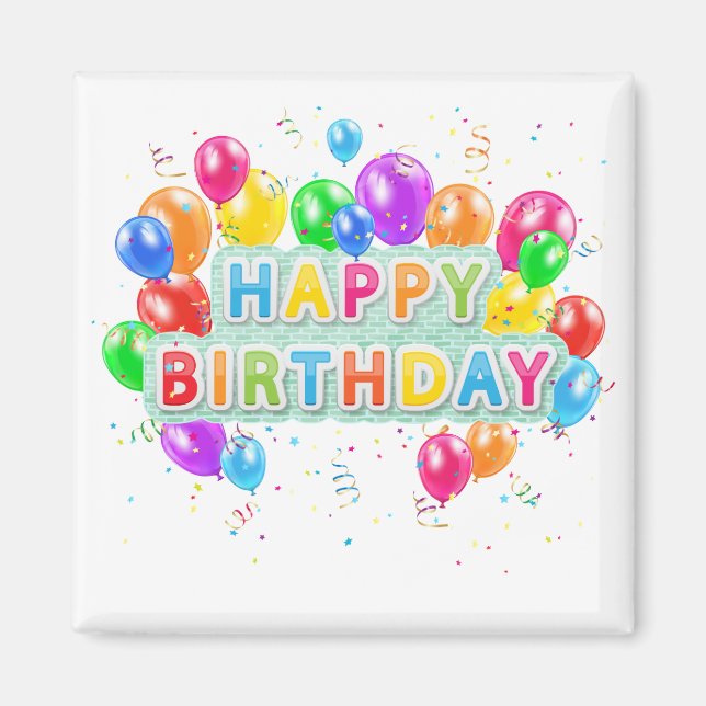 Happy Birthday Magnet (Front)