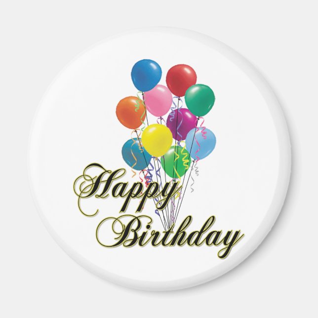 Happy Birthday Magnet - D4 (Front)