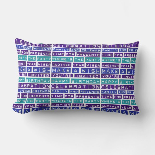 Happy Birthday, Make a Wish Lumbar Cushion (Front)