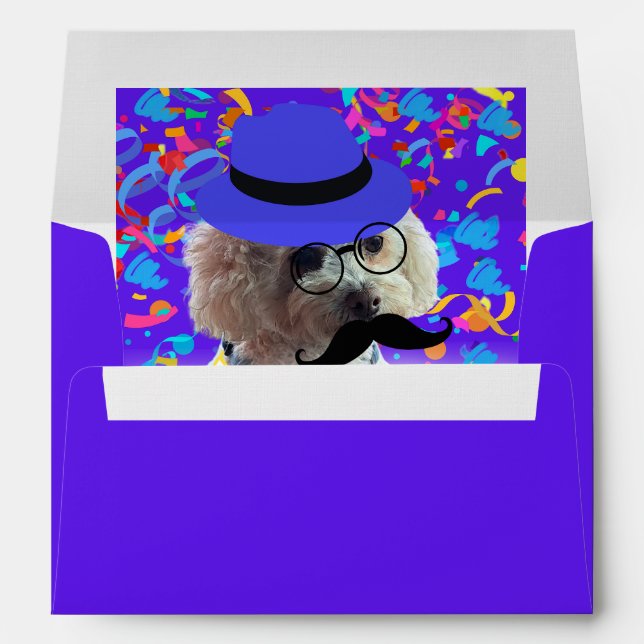 Happy Birthday Make A Wish Poodle Envelopes (Back (Bottom))