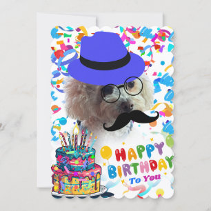 Happy Birthday Make A Wish Poodle Note Card