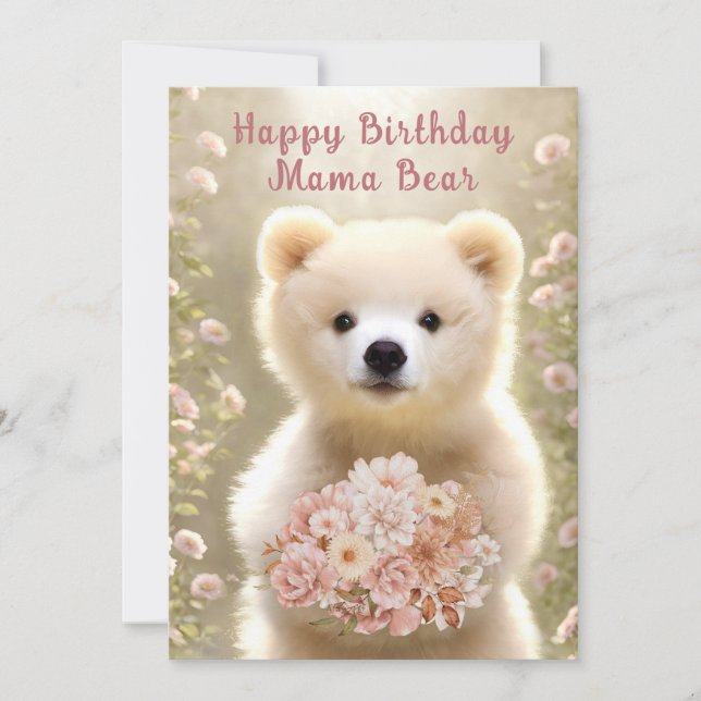 Happy Birthday Mama Bear Love You Beary Much Card Zazzle - Main Image