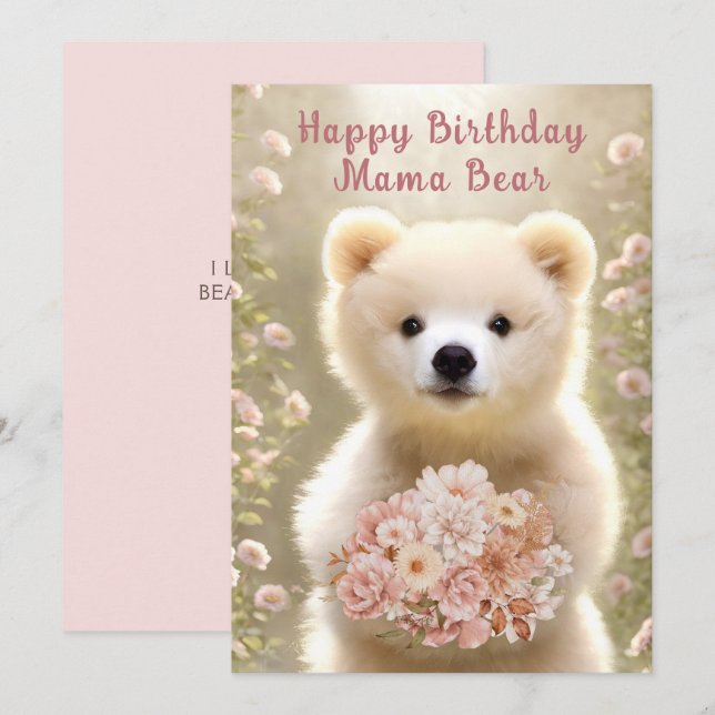 Happy Birthday Mama Bear Love You Beary Much Card Zazzle