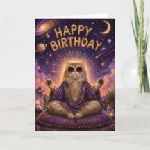 Happy Birthday Meditation Cat