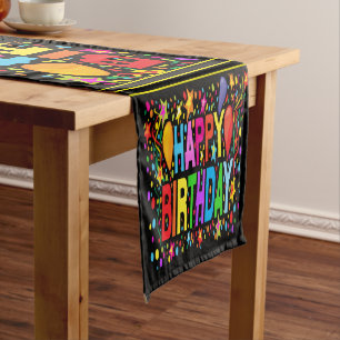 HAPPY BIRTHDAY MEDIUM TABLE RUNNER