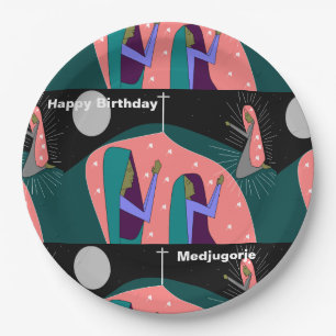 Happy Birthday Medjugorje Paper Plate