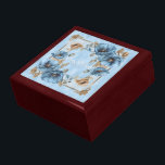 Happy Birthday Memere Blue Poppies Gift Box<br><div class="desc">Store your treasures or give a treasure gift box to someone as a beautiful gift. 
 Choices of wood frames are now available.
Many designs for different occasions are available in my store.</div>