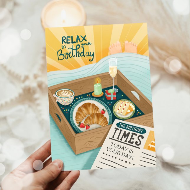 Happy Birthday Men Man Relax Cake Husband Father  Card (Creator Uploaded)