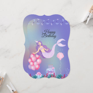 Happy Birthday Mermaid Card