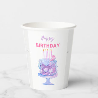 Happy Birthday Mermaid Cup