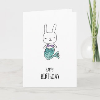 Happy Birthday Mermaid Greeting Card