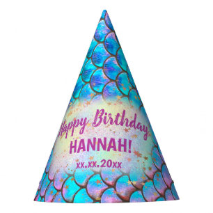Happy Birthday mermaid Party Hat