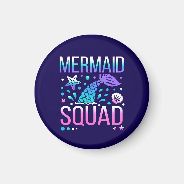 Happy Birthday Mermaid Squad-68296 Magnet (Front)