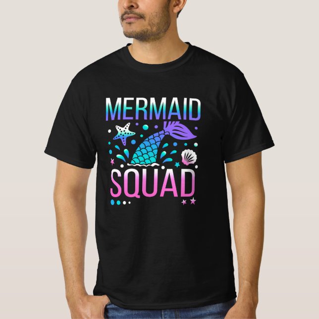 Happy Birthday Mermaid Squad-68296 T-Shirt (Front)