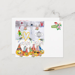 Happy Birthday Merry Christmas Postcards 