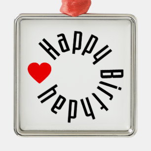 Happy Birthday Metal Ornament