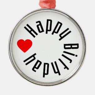 Happy Birthday Metal Ornament