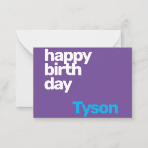 happy birthday minimal Flat Note Card