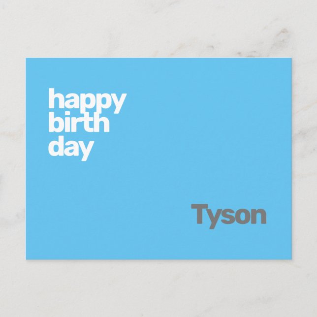 happy Birthday minimal simple modern  Postcard (Front)