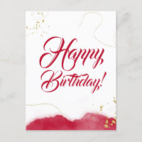Happy birthday minimalist abstract modern design