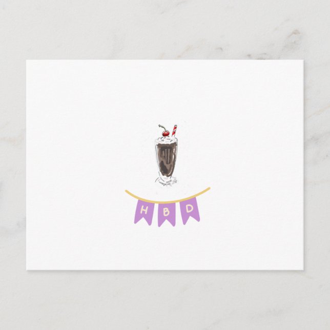 Happy Birthday Minimalist Art Card Gender Neutral (Front)