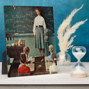Happy Birthday, Miss Jones by Norman Rockwell Plaque