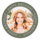 Happy Birthday Modern Simple Custom Photo