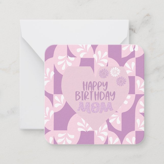 Happy Birthday Mom Card (Front)
