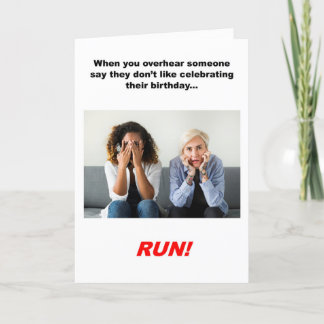 Happy Birthday Month RUN Card