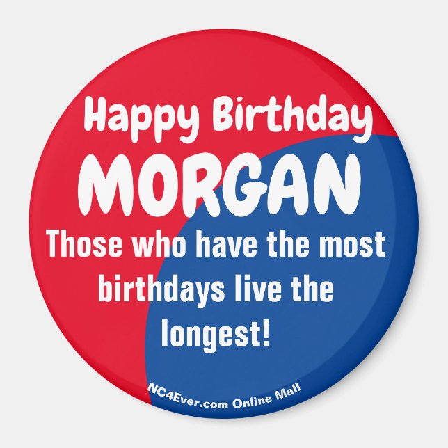 Happy Birthday MORGAN Magnet (Front)