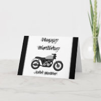 Happy birthday motorbike card personalised