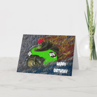 HAPPY BIRTHDAY MOTORCYCLE MOTO CARD