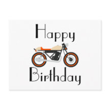 Happy Birthday Motorcycle Postcard
