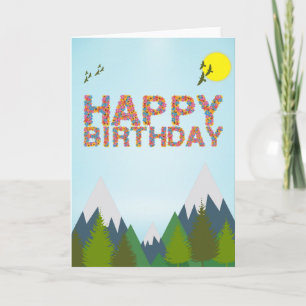 Happy Birthday - Mountains Card