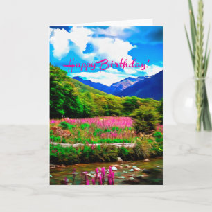 Happy Birthday Mountains Card