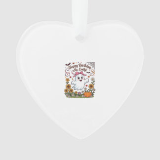 Happy Birthday Ms Emily Halloween Ghost Pumpkin Su Ornament