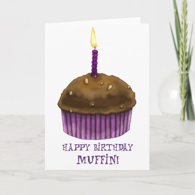 Happy Birthday Muffin Card (Front)