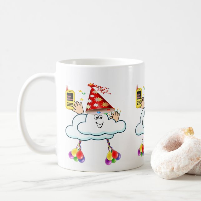 Happy Birthday Mug IPhone Text Cloud (With Donut)
