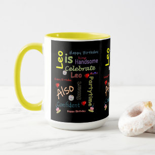 Happy Birthday Mug Leo