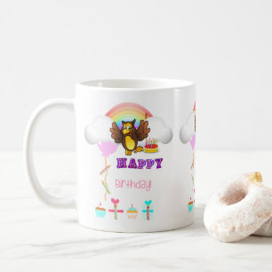 Happy Birthday Mug Owl