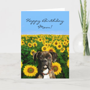 Happy Birthday Mum Boxer greeting card