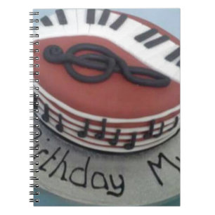Happy birthday mum cake notebook