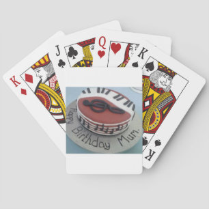 Happy birthday mum cake playing cards