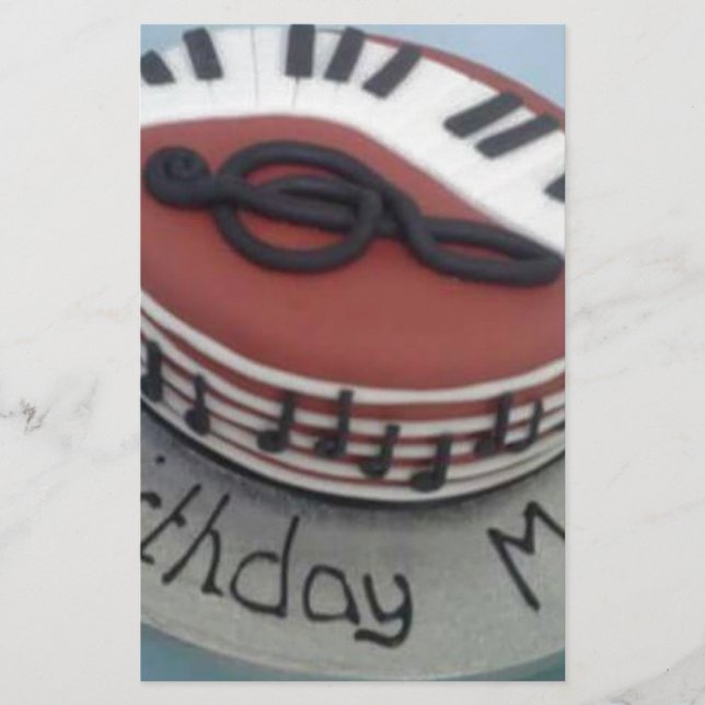 Happy birthday mum cake stationery (Front)