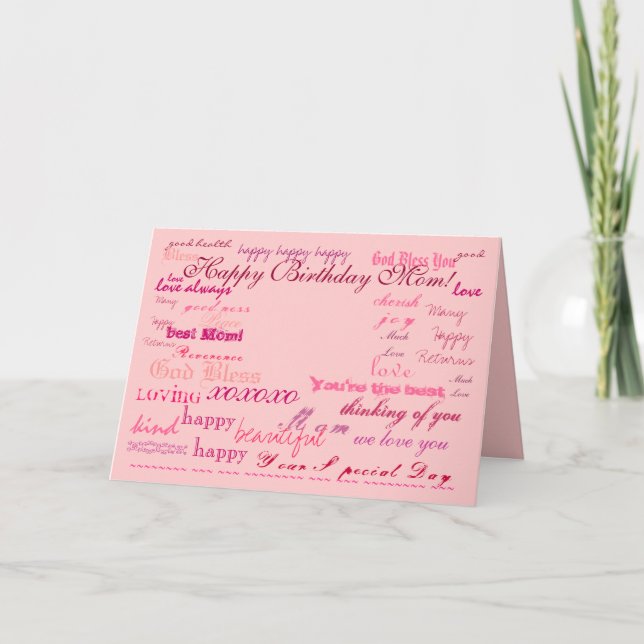 "Happy Birthday Mum!" card (Front)