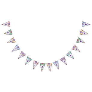 Happy Birthday Mum Flowers Floral Party Bunting